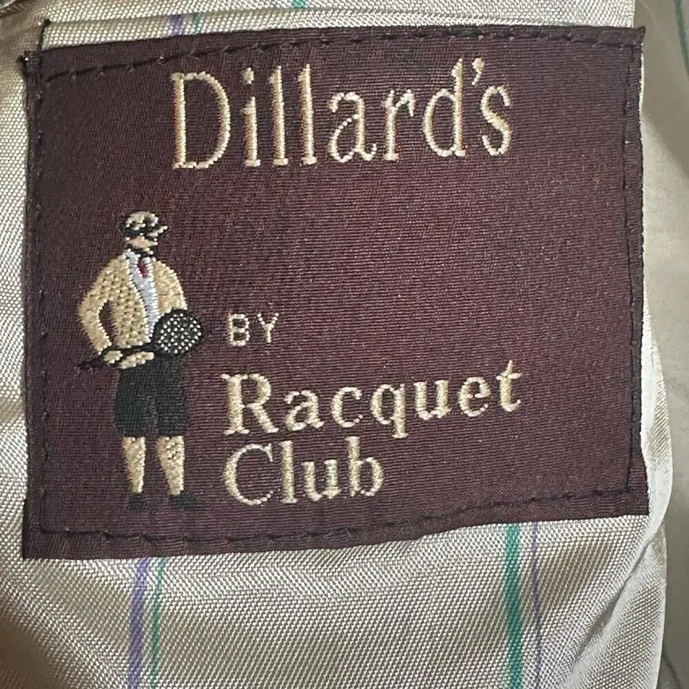 VTG Men Tailor Made Wimbledon‎ Blue Jacket Gold Buttons Racquet Club USA READ